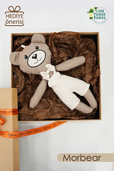 mordesign Bebek Oyuncak, Yüzü Nakışlı Doğal Bebek, Yenidoğan Hediyesi, Oyun A...