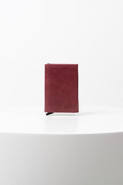 BAYDERİ Valde Genuine Leather Mechanical Card Holder Wallet