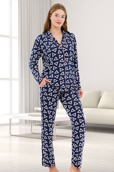 Bella Linda Buttoned Cotton Women's Pajama Set