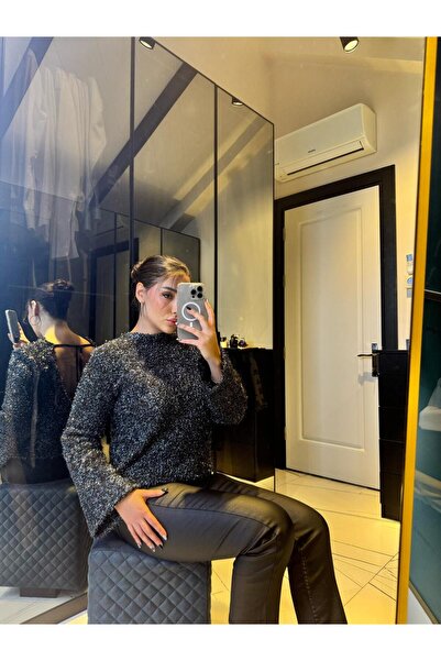 SHELA Siyah Mumlu Kesik Paça Jean