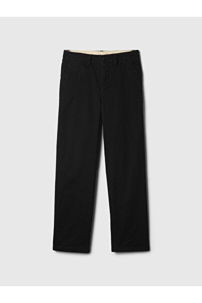 GAP Erkek Çocuk Siyah Modern Loose Khaki Pantolon
