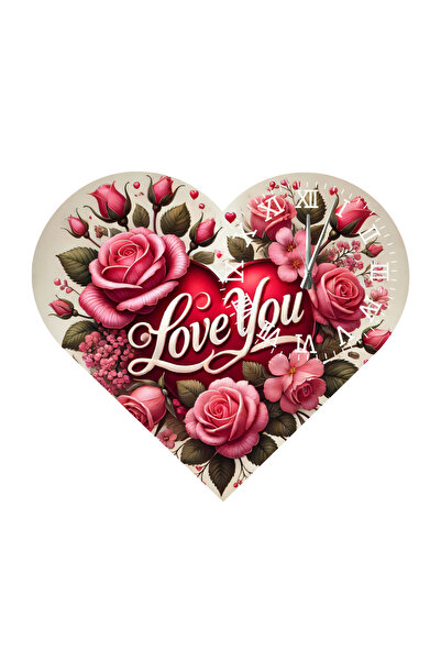 Ti Play Tİ-PLAY KS64 CEAS DE PERETE CADOU ÎN FORMA DE INIMĂ 30X30 CM