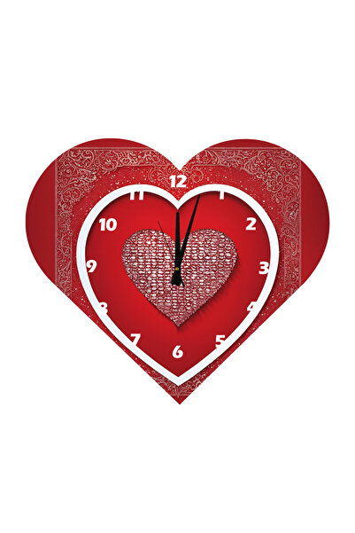 Ti Play Tİ-PLAY KS03 CEAS DE PERETE CADOU ÎN FORMĂ DE INIMĂ 30X30 CM