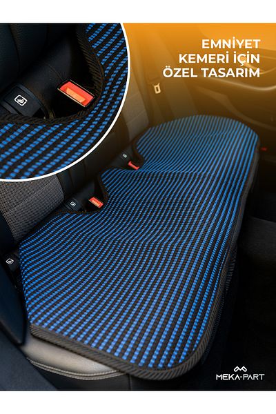 TREND Meka Part Car Seat Protective Cover 5 Pieces Universal Blue Black 2 3 100% Cotton