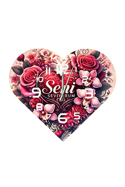 Ti Play Tİ-PLAY KS107 CEAS DE PERETE CADOU ÎN FORMA DE INIMĂ 30X30 CM