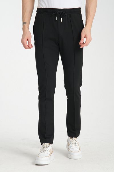 Frappoli Ανδρικό παντελόνι Jogger Slim Fit με ριγέ ίσιο 360 εύκαμπτο με πλαϊνές τσέπες