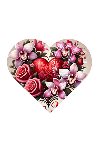 Ti Play Tİ-PLAY KS54 CEAS DE PERETE CADOU ÎN FORMA DE INIMĂ 30X30 CM