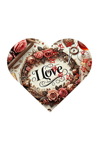 Ti Play Tİ-PLAY KS42 CEAS DE PERETE CADOU ÎN FORMA DE INIMĂ 30X30 CM