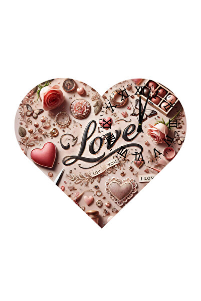 Ti Play Tİ-PLAY KS29 CEAS DE PERETE CADOU ÎN FORMA DE INIMĂ 30X30 CM