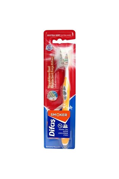 Difaş Toothbrush Smokers Extra Hard with Storage Container