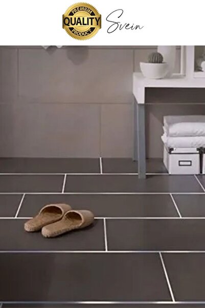 Svein Premium Kendinden Yapışkanlı Gri Gümüş Renk Fayans Derz Arası İzolasyon Bandı Dekoratif Bant 0,5 cm