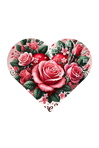 Ti Play Tİ-PLAY KS61 CEAS DE PERETE CADOU ÎN FORMA DE INIMĂ 30X30 CM