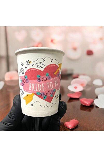 SBStrend Bachelorette-Bride to Be-Heart Design Disposable 7 oz 200 Pieces Pap...