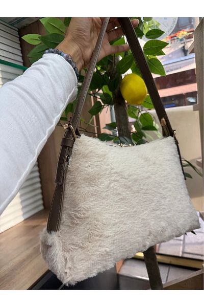 ÇAPTI BAG İSTANBUL Плюшена пухкава чанта от багет, ежедневна чанта за ръка и рамо