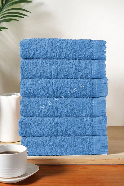 Meslina Home 30x50 Cm Prosop de bucatarie 6 bucati |   Lavetă de uscare |   Prosop de mână-teon-bucătărie-albastru