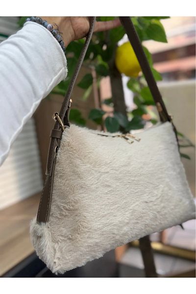 ÇAPTI BAG İSTANBUL Плюшена пухкава чанта от багет, ежедневна чанта за ръка и рамо
