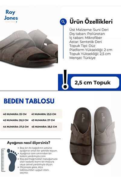 Roy Jones Ανδρικές παντόφλες Prague Slide Cross μπροστά Άνετη μαλακή σόλα με ρυθμιζόμενη Velcro