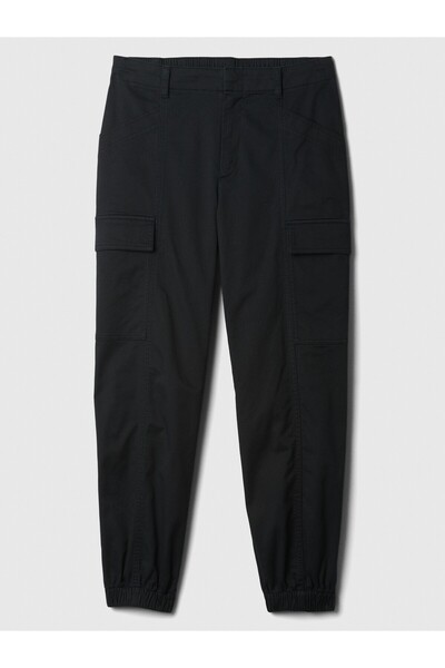 GAP Kadın Siyah Twill Downtown Jogger Pantolon