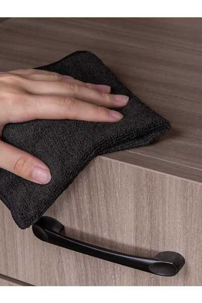 elfnur سلسلة دايموند - قماش تنظيف عام من الألياف الدقيقة باللون الأسود مقاس 4...