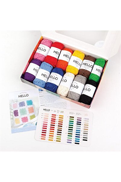 Genel Markalar Hello Punch & Amigurumi 12'li Assortment Iplik Seti (25GR) Pun...