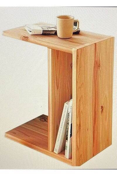 Turkuaz Ahşap AHŞAP KOLTUK YANI SEHPA - AHŞAP YAN SEHPA - AHŞAP SEHPA