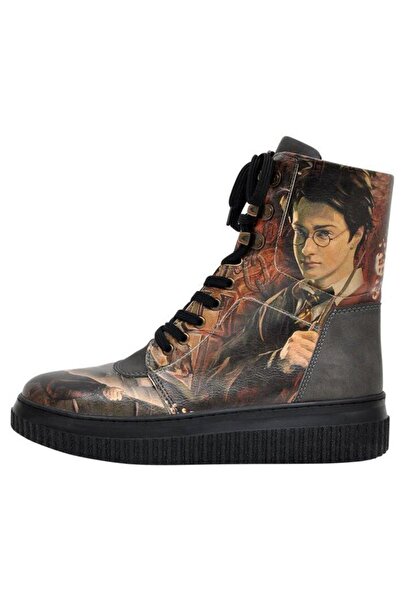 Dogo Women's Vegan Leather Black Long Boots - Warner Bros Triwizard Tournament Harry Potter Design