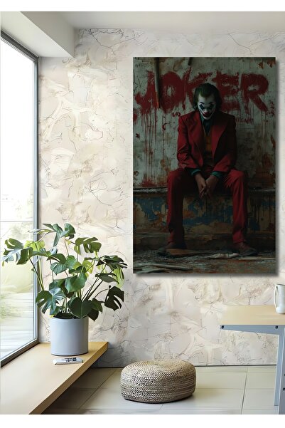 Teona Ahşap Joker din lemn MDF pictură decorativă pe perete pentru casă/lugar de muncă pictură pe perete dreptunghiulară pentru casă/lugar de muncă