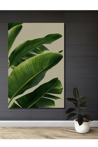 Teona Ahşap Frunze tropicale Decorative din lemn MDF Pictură murală pentru ca...