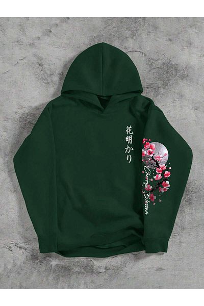 EVIus Φούτερ με κουκούλα με στάμπα Cherry Blossom