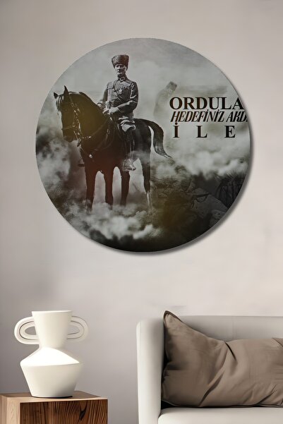 Teona Ahşap Tablou rotund din lemn MDF decorativ înainte de armatele în condu...