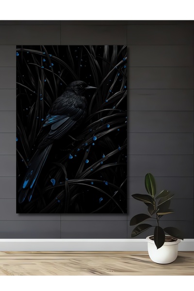 Teona Ahşap Нощна черна врана Декоративна дървена MDF стена за дома/офиса Пра...