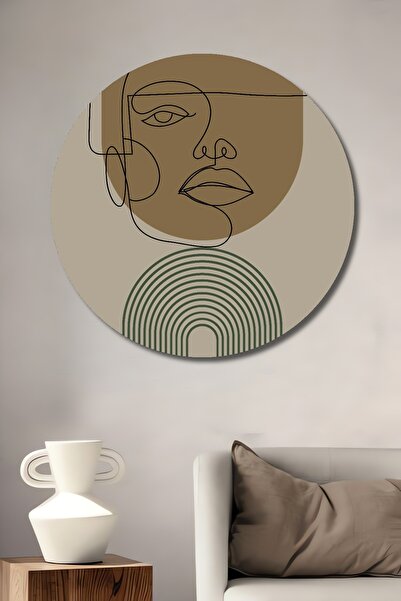 Teona Ahşap Μοντέρνα Γραμμική Διακοσμητική Ξύλινη Ζωγραφική Τοίχου από MDF γι...