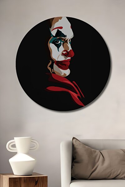 Teona Ahşap Joker din lemn MDF pictură decorativă pe perete pentru casă/lugar de muncă pictură rotundă pe perete pentru casă/lugar de muncă