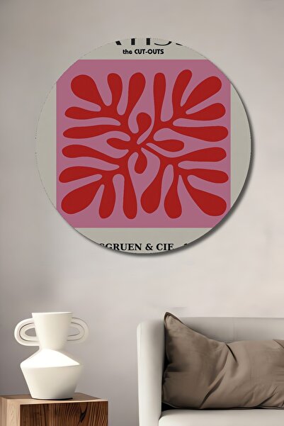 Teona Ahşap Matisse, din lemn MDF, pictură decorativă pe perete pentru casă/lugar de muncă, pictură rotundă pe perete pentru casă/lugar de muncă