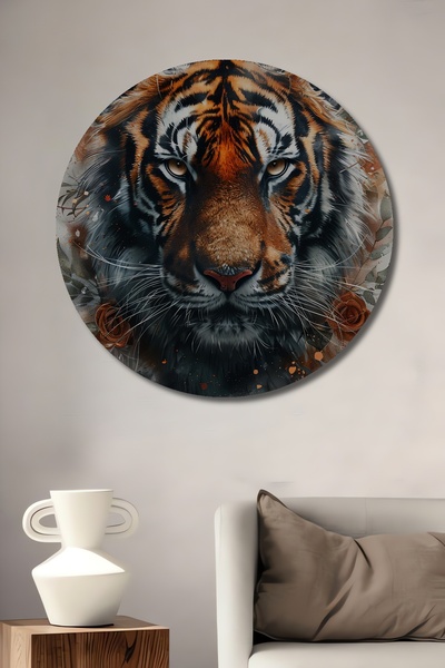 Teona Ahşap Wild Tiger Art Ξύλινο MDF Διακοσμητικό Τοιχογραφία Σπιτιού/Επιχεί...