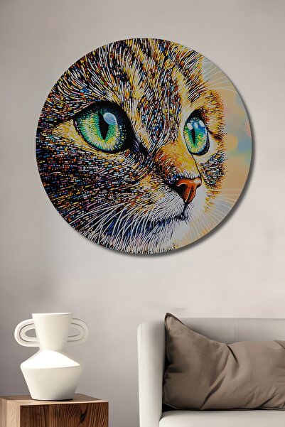 Teona Ahşap Portret colorat cu pisică persoane, din lemn MDF, pictură decorat...