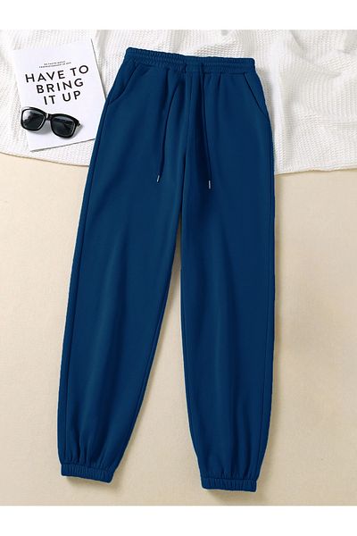 EVIus Women's 3 Thread Straight Elastic Waist and Leg Thermal Lined Jogger Sweatpants
