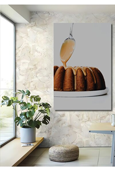 Teona Ahşap Tort cu sos de caramel Lemn MDF Pictură decorativă de perete pent...
