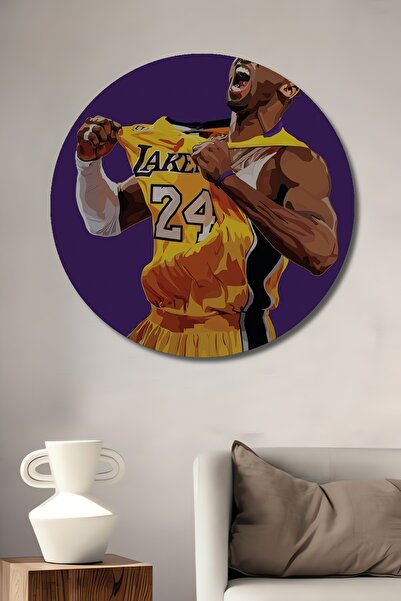 Teona Ahşap Pictură decorativă de perete din lemn MDF Kobe Bryant Legend, rot...