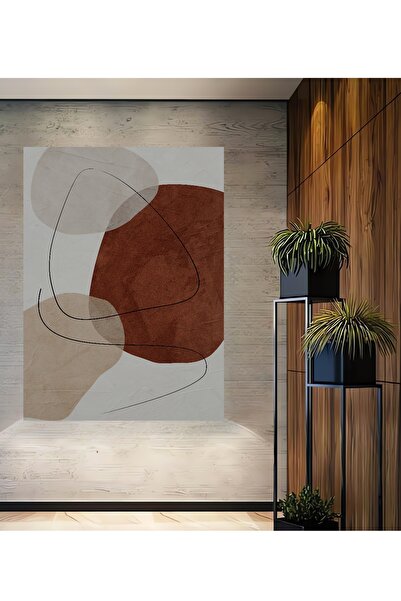 Teona Ahşap Soyut Sanat Dekoratif Ahşap MDF Ev/İşyeri Duvar Tablo Dikdörtgen ...