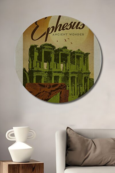 Teona Ahşap Murală decorativă din lemn MDF Efes Ancient Wonder pentru casă/lo...