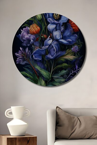 Teona Ahşap Πολύχρωμο μπουκέτο λουλουδιών Ξύλινο MDF Διακοσμητικό Ζωγραφική Τ...