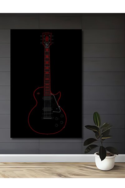 Teona Ahşap Pictură decorativă cu chitară electrică din lemn MDF pentru peret...