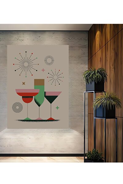 Teona Ahşap Pictură murală decorativă retro elegantă, din lemn MDF, pentru ca...