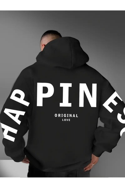 Hunors Sportswear & Company سويت شيرت أساسي بغطاء للرأس من الصوف مطبوع عليه H...