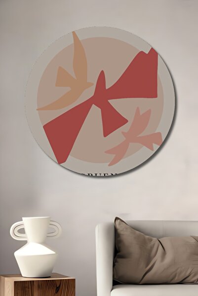 Teona Ahşap Pictură decorativă Matisse din lemn MDF pentru perete pentru casă/lugar de muncă Pictură rotundă pentru perete pentru casă/lugar de muncă