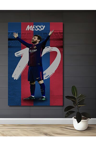 Teona Ahşap Pictură decorativă pe perete din lemn MDF Messi pentru casă/loc d...