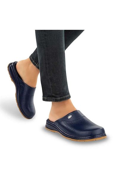 Muya Sabo Full Orthopedic Non-Slip Sole Men's Slippers - Navy Blue - 47