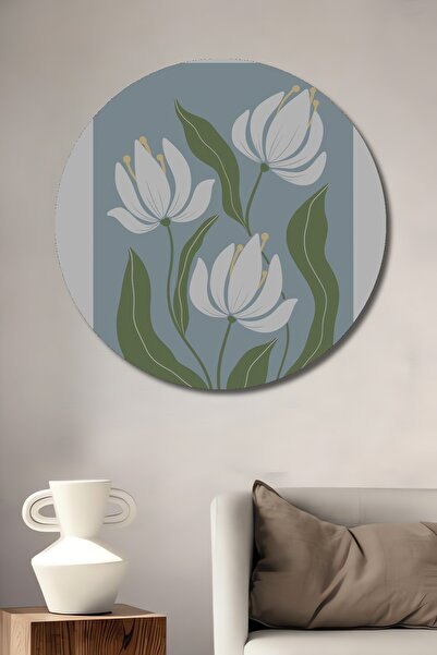 Teona Ahşap Pictură decorativă de perete din lemn MDF cu lalele în stil trept...