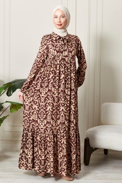 fistan Front Button Viscose Fabric Hijab Dress Mother's Dress Cotton Fabric Large Size